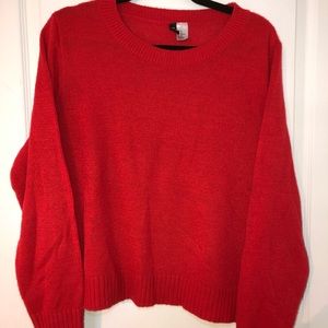 Thin red wool sweater Size XL H&M
